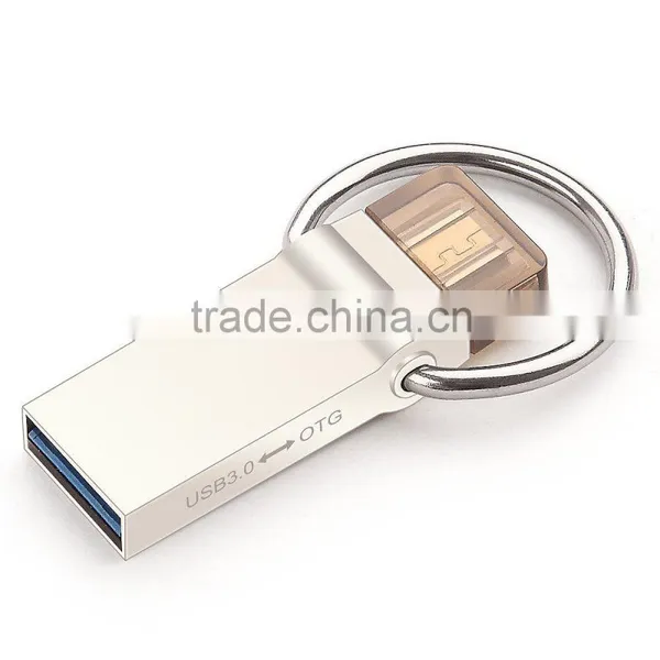 Silver Color Usb 3.0 OTG 8gb 16gb 32gb With Iron Hoop photo-2
