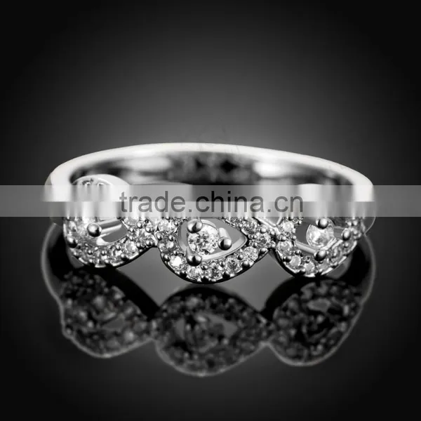 SGS Certified LEKANI 18K Gold Plated Latest Design Diamond Ring for Sale photo-4