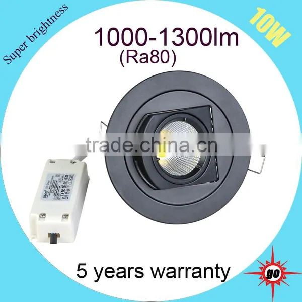 360 Degree Rotatable Led Ceiling Light Power Dimmable 10w Cob Gimbal Downlight Quality Choice photo-3