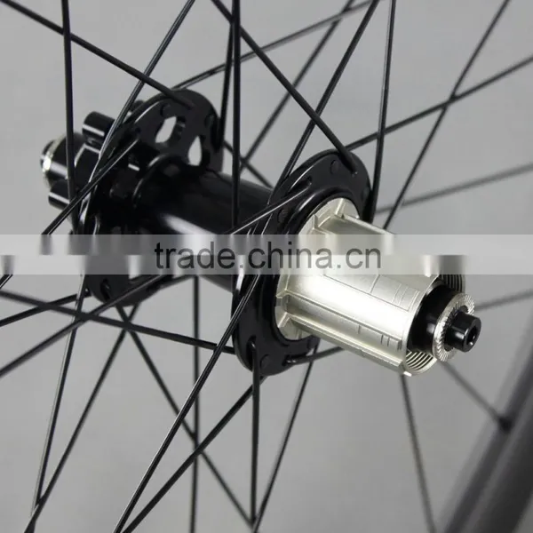 40mm Tubular 700c Road Disc Brake Carbon Wheel,bicycle Carbon Wheelset With Titamium Quick Release Double Disc Brake W40T photo-4