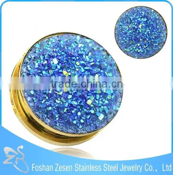 New Design Resin Top Stainless Steel Ear Expander Body Jewelry photo-4