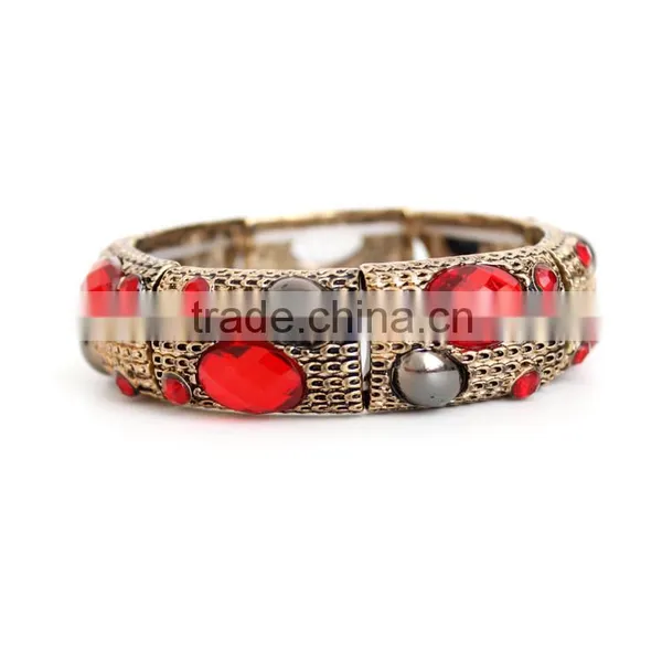 Hot Style Faux Gemstone Bangle Fashion Jewelry Bracelet photo-5