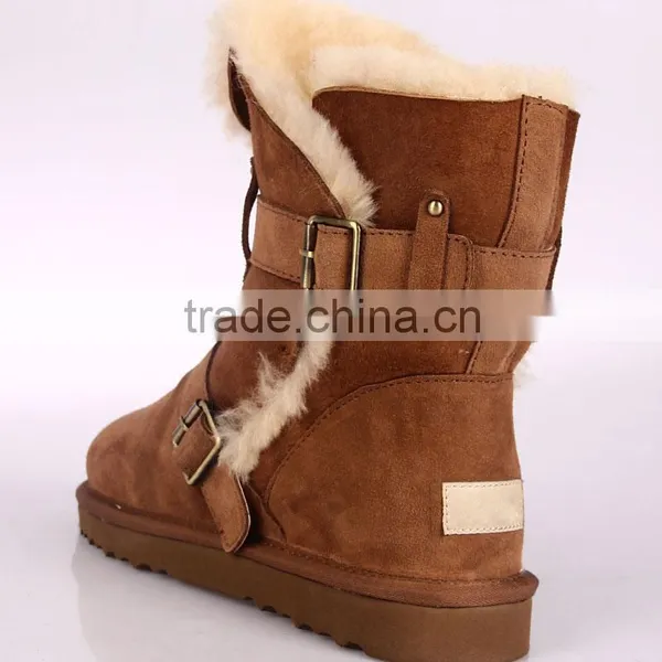 Cylinder During the New Fur One Lady's Warm Winter Snow Boots Antiskid Rivet USES Joker Female Cotton Boots photo-2