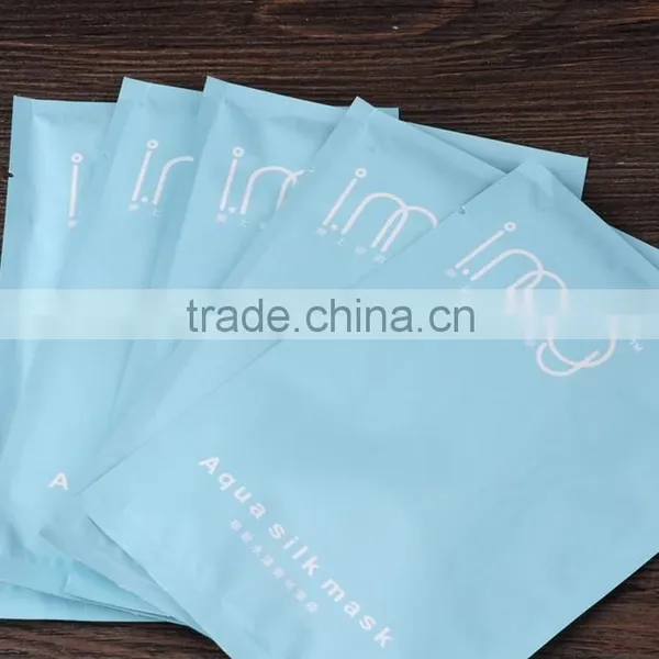 Gravure Pringing Heat Seal Facial Mask Bag/Three Sides Sealed Aluminum Foil Bag For Facial Mask Packaging photo-4