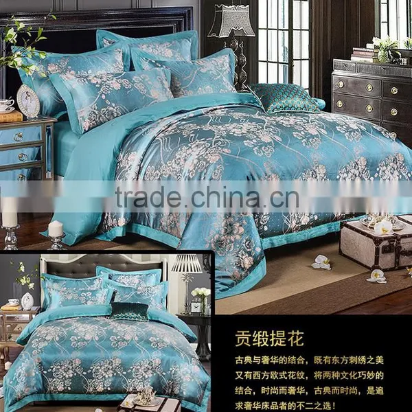 Wedding Suite Red Roses Optimal Silk Satin Jacquard Bedding Set photo-2