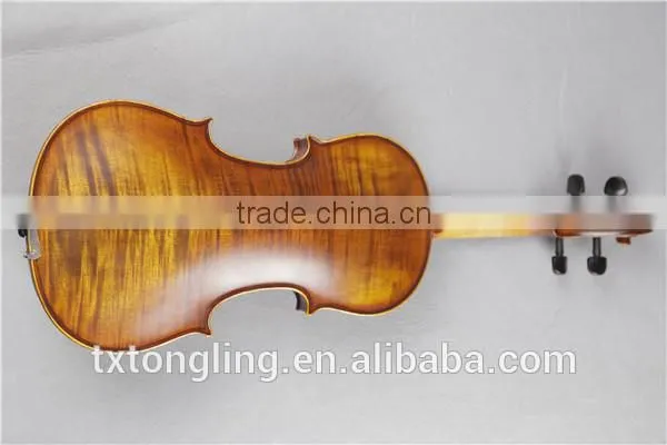 Grade Matt Violin Yellow Flamed Violin for Student Grading TL003-2B photo-3