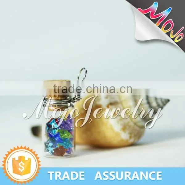 New Design Natural Stone Pieces Wish Bottle Necklaces for Women On Sale