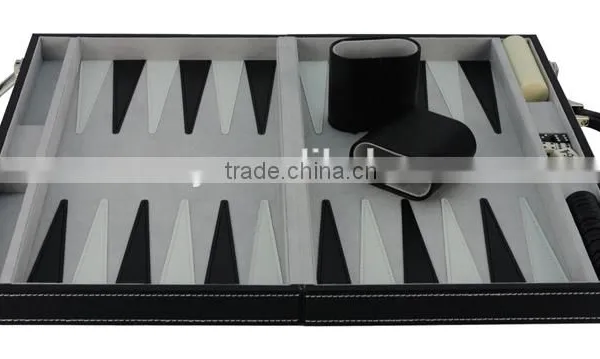 Leather Travel Suitcase of Backgammon Set photo-4