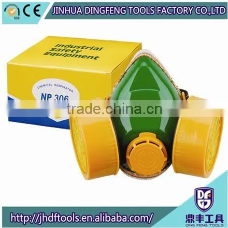 Double Gas Mask Protection Filter Chemical Gas Respirator Face Mask photo-3