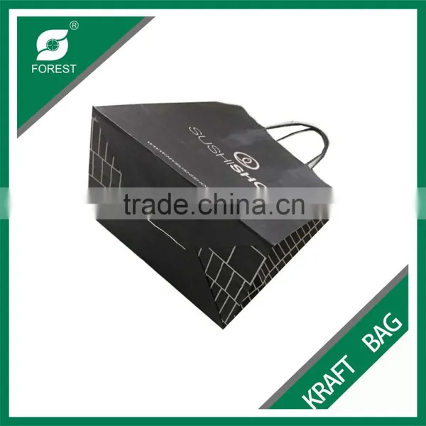 COSTOM LOGO PRINTED BLACK PAPER BAG photo-3