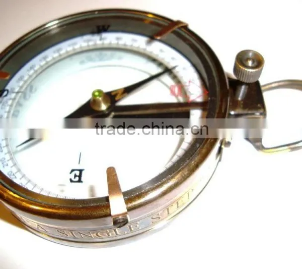 SOLID BRASS NAUTICAL MAP READER COMPASS - MAGNIFYING GLASS COMPASS WITH LEATHER CASE 13526 photo-2