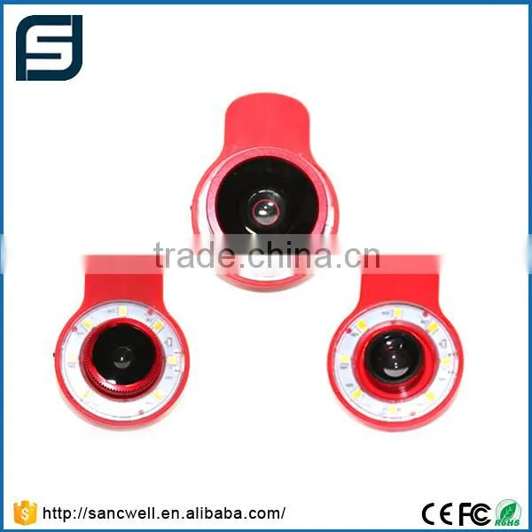 Mobile Phone Mini Universal Wide Angle Fisheye Selfie LED Fill Light Quality Choice photo-3