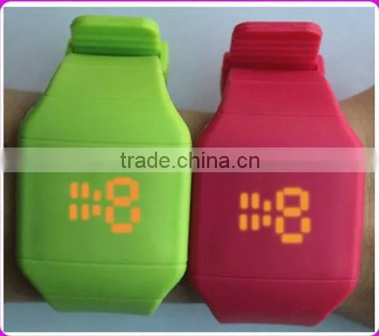 2013 Fahion Super Thin Band Silicon Led Watch