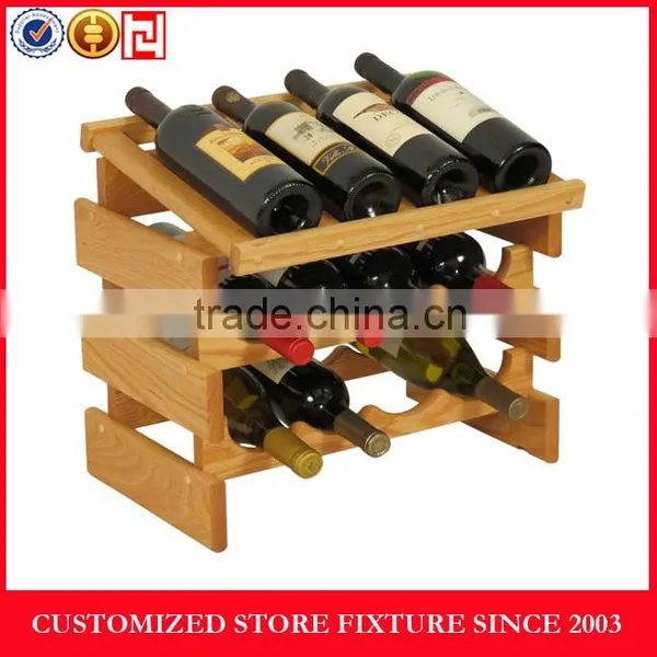 Attractive Appearance Wood Wine Display Rack