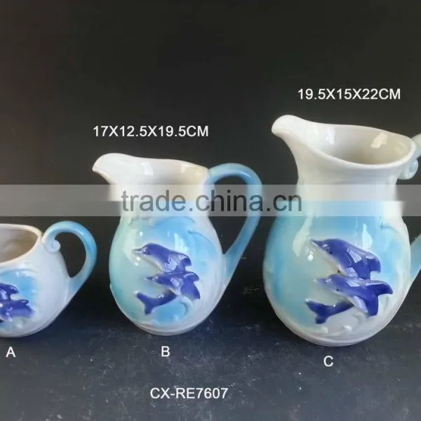 Classical Dolphin Hand Painted Dinnerware Plates photo-6