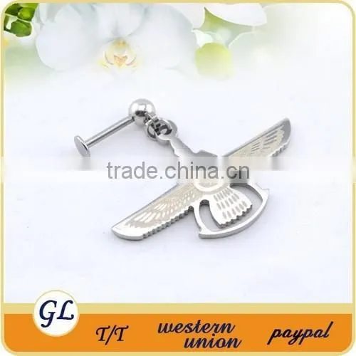 LR01155 Stainless Steel Lip Rings Piercing on Lip Ring photo-3