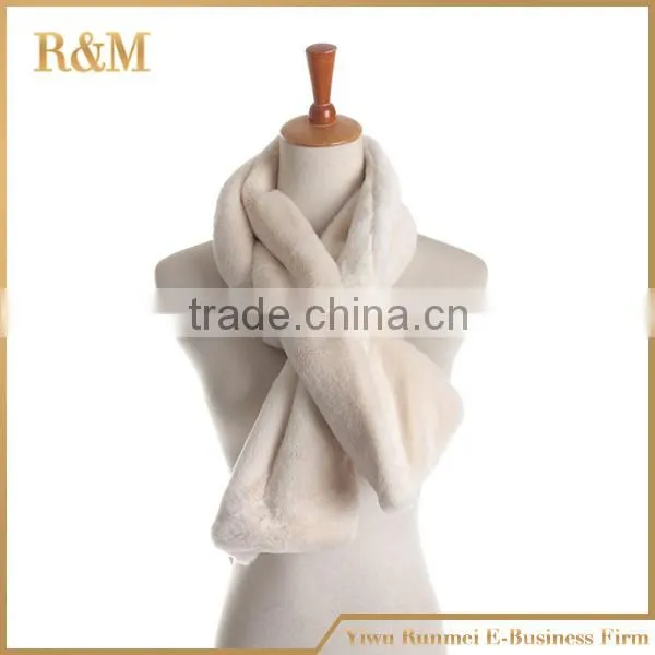 High-end Lady Elastic Fake Fur Scarf photo-6