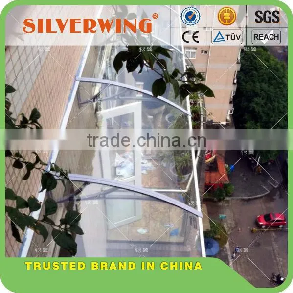 DIY plastic cover kit with polycarbonate hollow sheet for door canopy