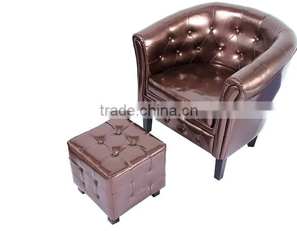 Cheap Price Widely Use Comfortable Cream Leather Tub Chair