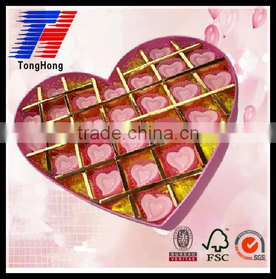 Custom Exquisite Chocolate Packaging Gift Paper Box With Handle Drawer Heart photo-4