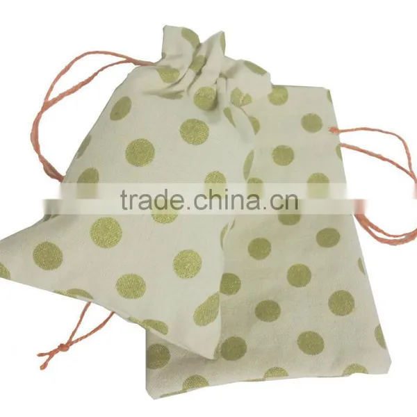 Mini Fabric Gold Stamping Jewellery Pouch With Drawstring photo-2
