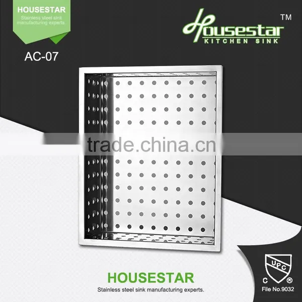 2015 New Colander Design Fruit and Vegetable Stainless Steel Colander With Handle And Stand photo-5