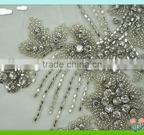 2015 Newest and Fashion Handmake Tulle Patch With Beads RC-314 photo-3