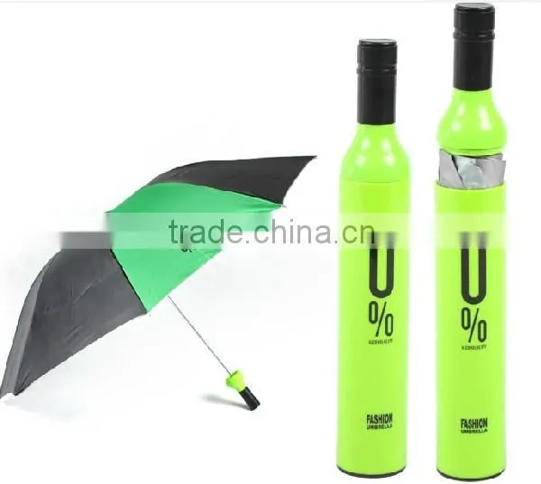 High Quality 21 Inch Triple-Folding Promotion Wine Bottle Umbrella photo-6