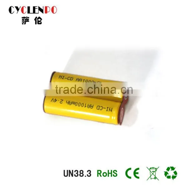 Factory Price NI-CD AA 1000mah 2.4v Rechargeable Battery for LED Light Battery for Flash Light Made in China