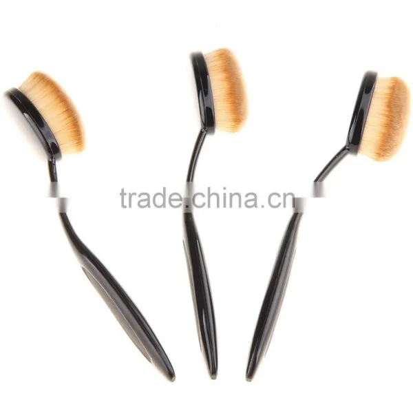 2016 Best Seller 10pcs Oval Toothbrush Makeup Brush Set With Private Label photo-6