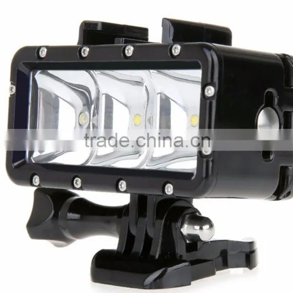 Wholesale SupTig 30M Waterproof 300LM Video Light for Go Pro / Dazzne / Yi Camera(Black) photo-3