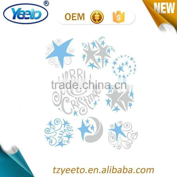 Merry Christmas Removable Decorative Aluminum Foil Sticker photo-2
