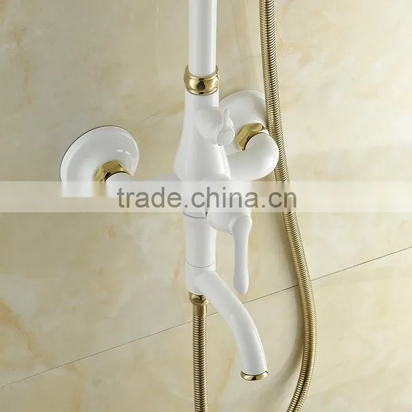 2016 New Modern Bathroom Shower Set,white Painted Rainfall Shower Set photo-4