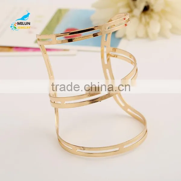 Newest Fashion Golden Metal Cuff Bangles 2016 Bracelet Jewelry photo-4