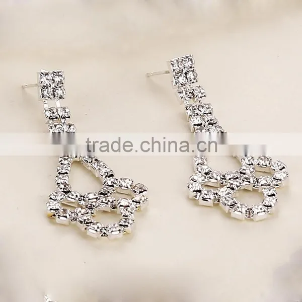 Latest Diamond Wedding Accessories Tiara Necklace Earrings Jewelry Set photo-5