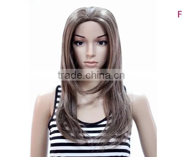 Synthetic Rose Long Wig Japanese 180% Density Full Lace Wig Display Mannequin Head Wig photo-3