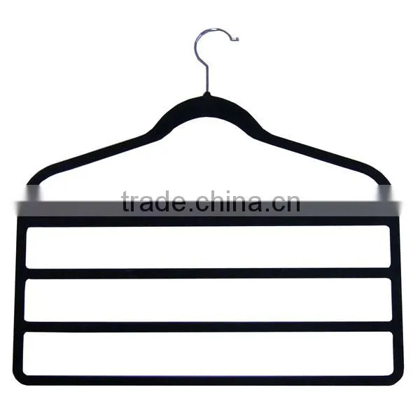 4-Bars Flocked Pants Hanger