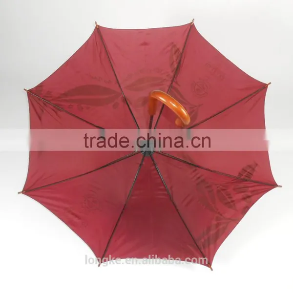 Carved Wooden Handle Straight Umbrella Carved Wood Handle Umbrella photo-2