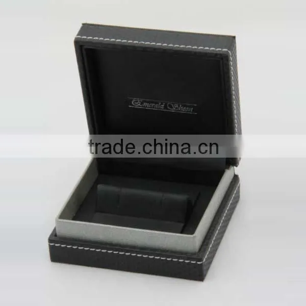 High Quality Black Leather Earring Jewelry Box photo-2
