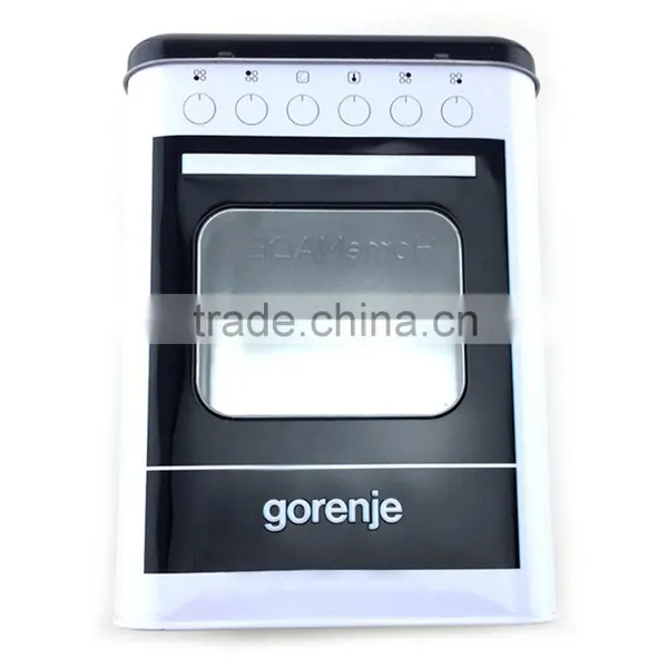 Dongguan Professional Oem Washer Shaped Tin Box , Tin Box Square Window photo-4