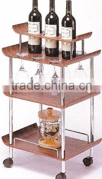 Wine Rack, Wine Trolley, Convenience Wine Rack, Mahogany Trolley, Western Style Furniture