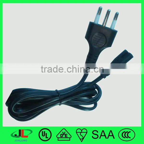 Italy Standard Approval Power Supply Cable/italy Male to Female Plug/Italy 3 Pin Power Plug Extension Cord photo-2