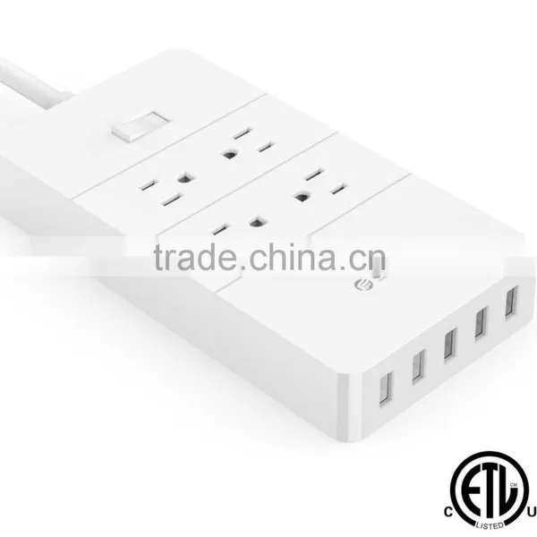 ORICO HPC-4A5U 4 Outlet 5 Port USB Power Strip us Plug ETL CETL Certictication Socket Smart Extension Cord for Phone Pad PC photo-5
