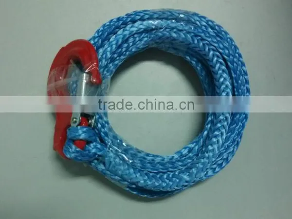 5mm x 6meters UHMWPE Synthetic Trailer Winch Rope With Stainless Steel Hook photo-2