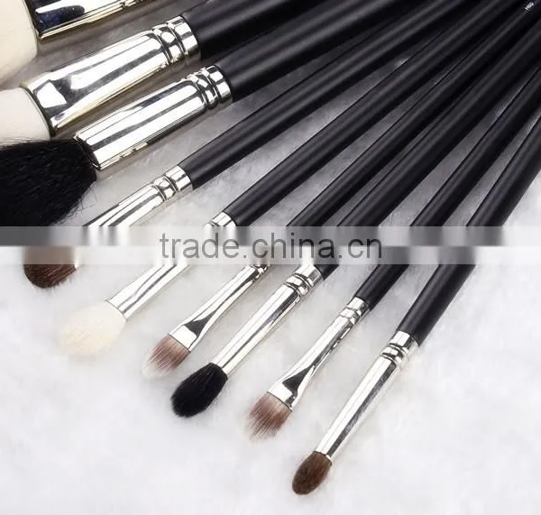 Top Grade Copper Ferrule 10pcs Private Label Makeup Brush Black, High Quality Private Label Makeup Brush Black photo-4