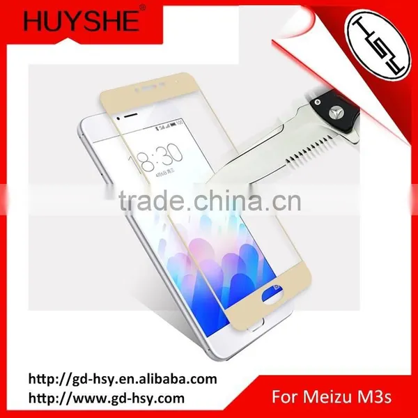 HUYSHE Cell Phone Anti-expolsion Screen 2.5D Full Cover Guard for Meizu M3s 9H Tempered Glass Protector photo-6