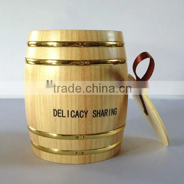 2014 Small Wooden Barrel With Printing Wholesale(ILF-132)