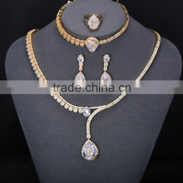 New Gold Jewellery Dubai Jewelry Set,zircon Jewelry Set Christmas Gifts photo-2