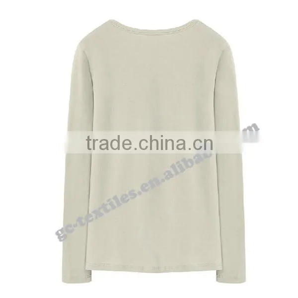 Women's Cotton/Spandex V-neck Long Sleeve Pyjama photo-2