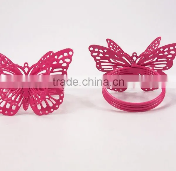2016 New Butterfly Paper Wedding Party Napkin Ring Serviette Table Decor photo-5
